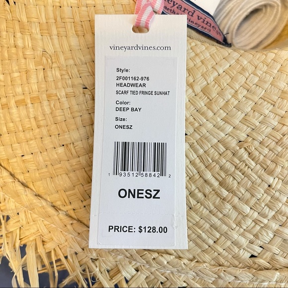 Vineyard Vines Scarf Tied Fringe Sunhat main image 5